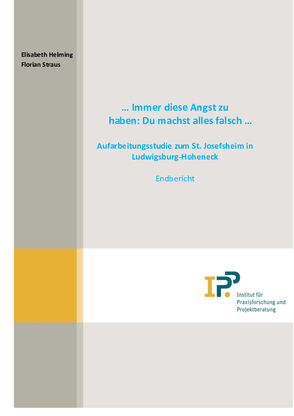 Cover der Publikation … Immer diese Angst zu haben: Du machst alles falsch …