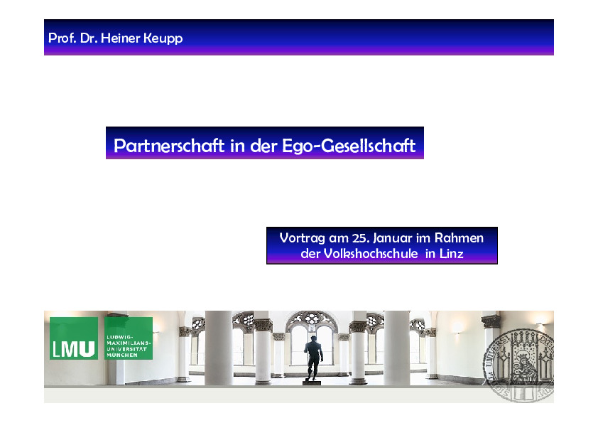 Cover Partnerschaft in der Ego-Gesellschaft