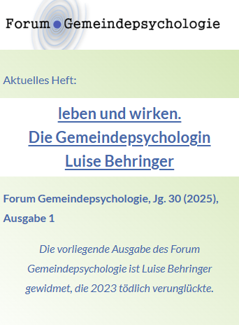 Gemeindepsychologie Behringer